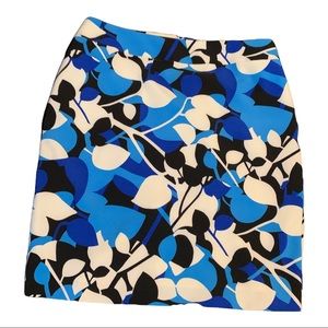Nine West A-line skirt blue and white